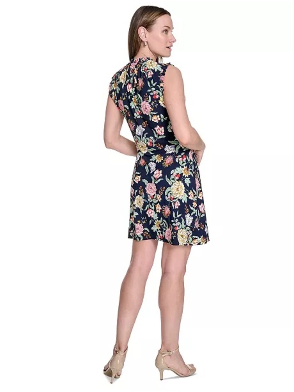 Tommy Hilfiger Ruffled Floral Jersey Dress - Picture 4 of 10